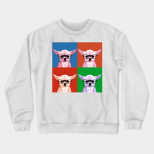 Pop Art Chihuahua in 4 Colors - Print / Home Decor / Wall Art / Poster / Gift / Birthday / Chihuahua Lover Gift / Animal print Canvas Print Crewneck Sweatshirt